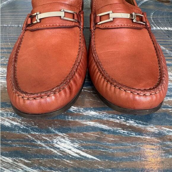 Johnston & Murphy Tan Leather Slip On Shoes 9.5, SUPER soft leather, Bit Loafer main image 10